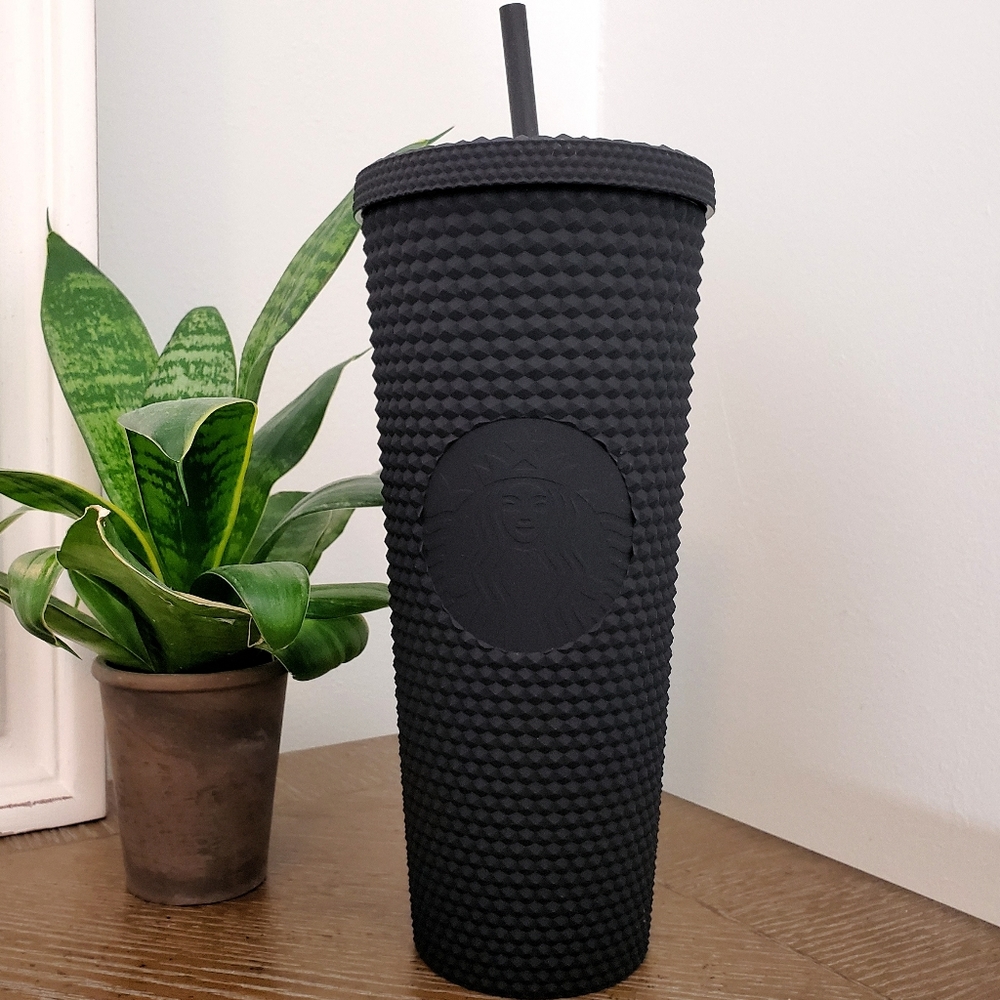 Starbucks Black Tumbler Valentines Matte Grid Stud - Picture 1 of 3